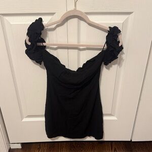 Klesis Black Off Shoulder Mini Dress